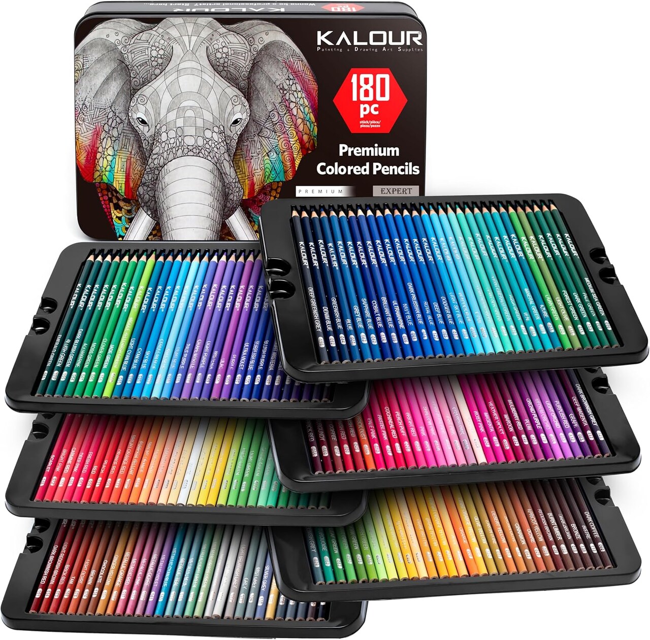 24 Colored Pencil Skin and Hair Tone Set with Premium Soft Thick 4 mm Cores - Unisex